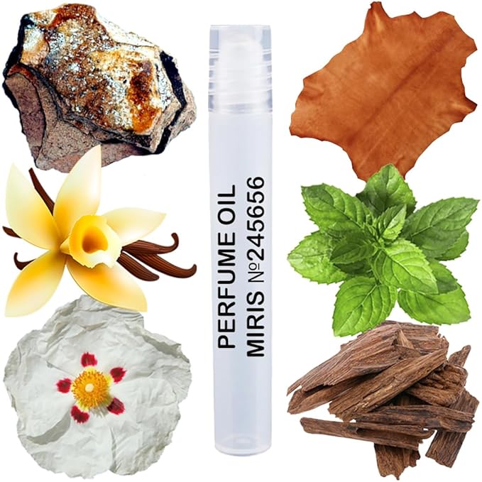 MIRIS No. 245656, Inspired by Leather Patchouli, Long-Lasting Unisex Perfume Oil for Women & Men Roll-On, Rollerball 0.34 Fl Oz / 10 ml