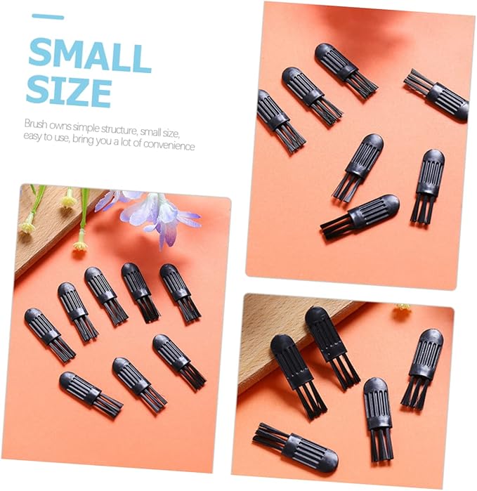 PartyKindom 100pcs Razor Trimmer Men Brush Cleaning Body Barbers Small Shaver Face Cleaner Facial Hair Razors Groom Shaving Removal Mini Spoon Portable Black
