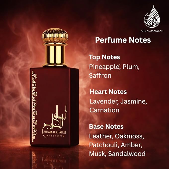 Ard al Zaafaran Ahlam Al Khaleej for Unisex Eau de Parfum Spray, 2.7 Ounce