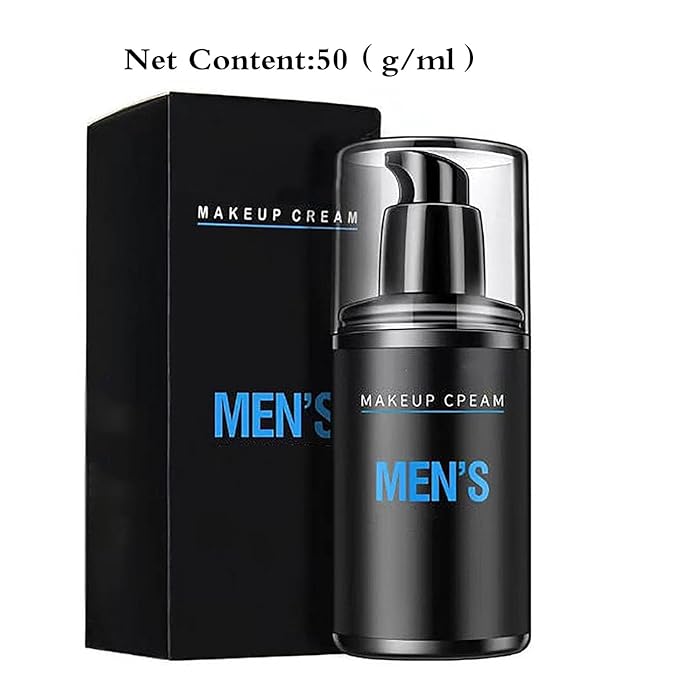 Men's Makeup Cream For Moisturizing & Spots Covering,Crema De Maquillaje Para Hombres Para Iluminar,Bare Face Cream For Men,Men's Tone-Up Lazy Cream,For All Skin Types (3PCS)