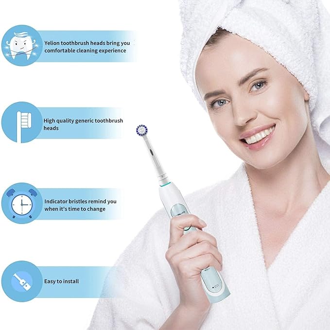 Replacement Toothbrush Heads Compatible with Oral B Braun, 4 Pack Electric Toothbrush Heads Brush Heads Refill for Oral-B 7000/Pro 1000/9600/ 500/3000/8000