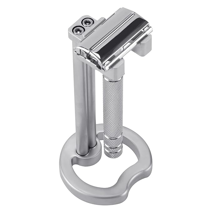 SANWA Deluxe Razor Holder Stainless Shaving Razor Stand,Dad Gifts,boyfriend Gifts,Husband Gifts for Him