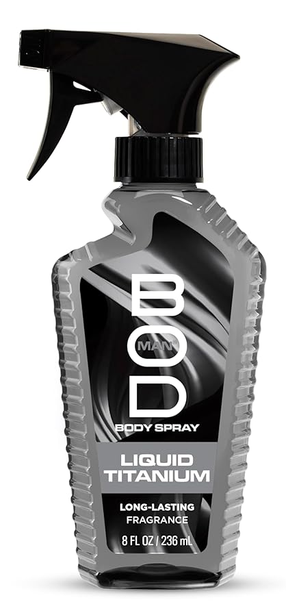 BOD man Liquid Titanium Fragrance Body Spray for Men 8 oz