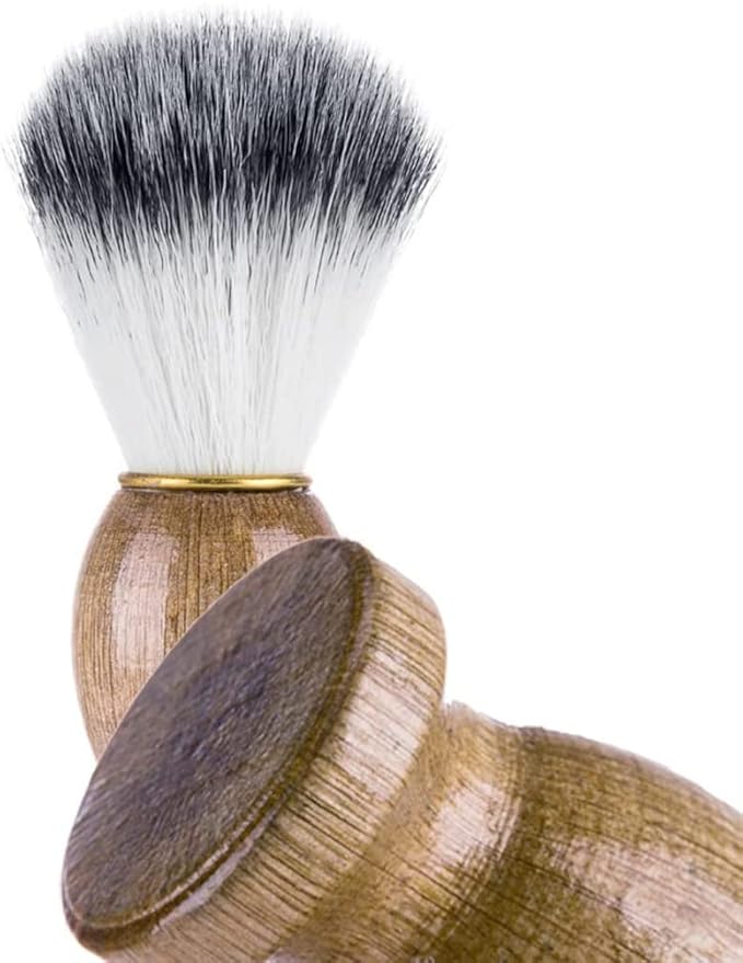 1Pc Men''S Shaving Brush With Wooden Handle Pure Nylon Men Face Cleaning Soft Shaving Brush Cosmetics Tool