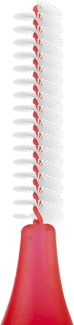 TePe Interdental Brush Original, Soft Dental Brush for Teeth Cleaning, Pack of 6, 0.5 mm, Extra-Small/Small Gaps, Red, Size 2