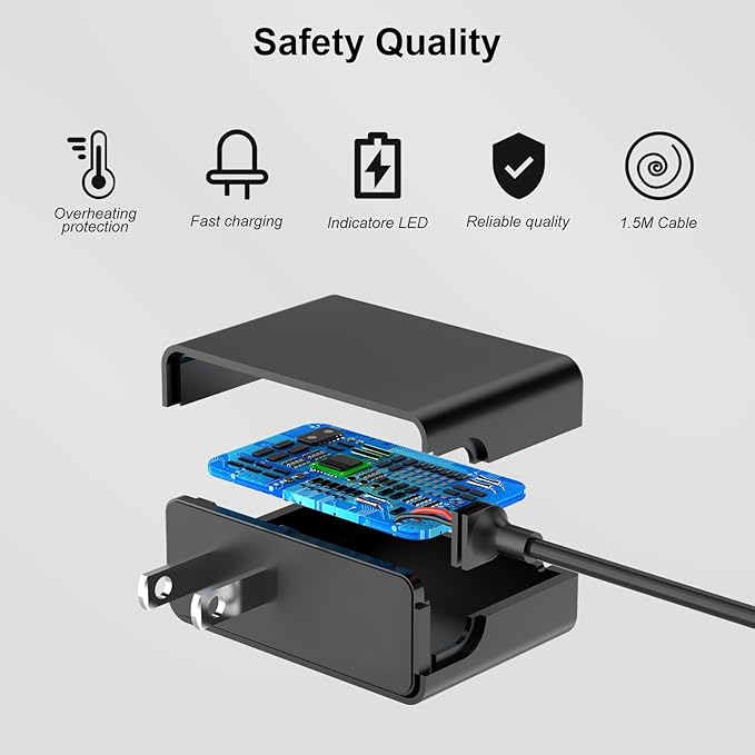Newding 15V Compatible with Philips Norelco Charger, HQ8505 Razor Power Cord for (Older Shaver) Series 3000 5000 6000 7000 9000, Multigroom MG5750 MG7750 MG7770 MG7790 BodyGroomer BG7030 BG7040 BG5025