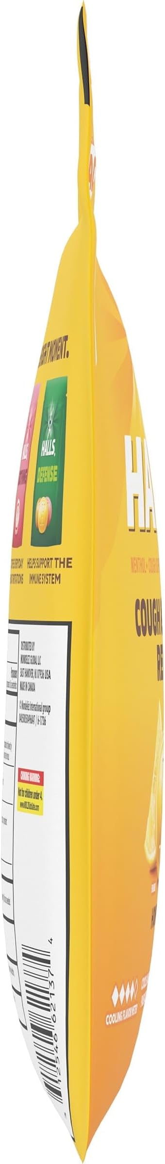 HALLS Relief Honey Lemon Cough Drops, Economy Pack, 80 Drops