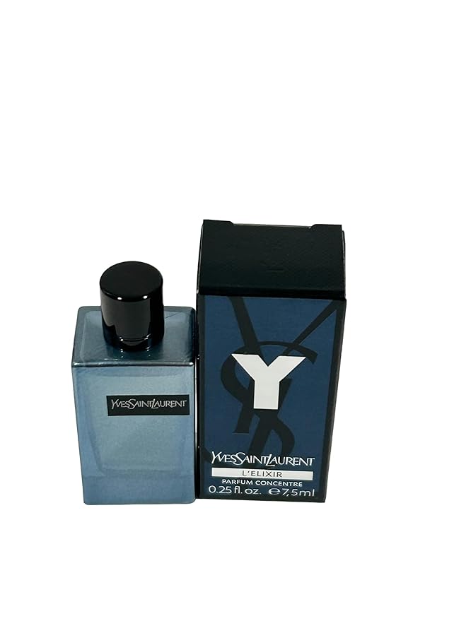 Yves Saint Laurent YSL Y ELIXIR Men Perfume L'ELIXIR Parfum mini splash on SMALL TRAVEL SIZE 7.5 ml / 0.25 Fl oz