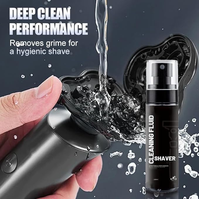 Electric Shaver Guard Cleaning Spray, Universal Efficient Electric Razor Cleaner Spray, Easy Cleaning of Your Electric Shaver, Say Goodbye to Clogged Razors, for Cleaning, Lubricating (100ml)