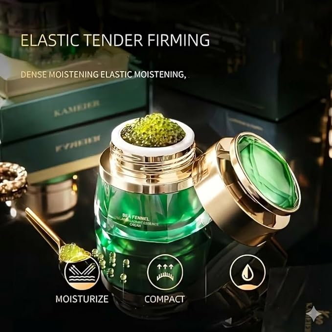 NAO Sea Fennel Collagen Cream Essence, Hypoallergenic Lightweight Gel, Deep Hydration for All Skin Types, Unisex Facial Skincare, Luxury Packaging with Gold Accents