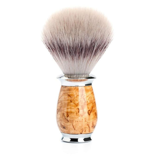 MÜHLE PURIST Karelian Masur Birch Silvertip Fiber Shaving Brush - Synthetic Luxury Shave Brush for Men, Rich Lather