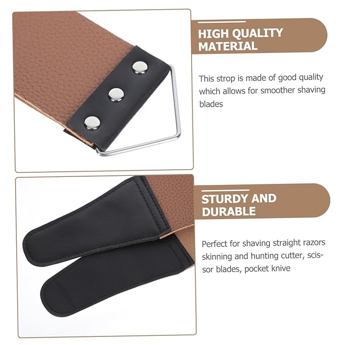 Angoily 6pcs Razor Strop Sharpening Strap for Home Use Durable Double-sided Shaving Tool for Straight Razors and Scissors for Barber Shops and Personal Grooming