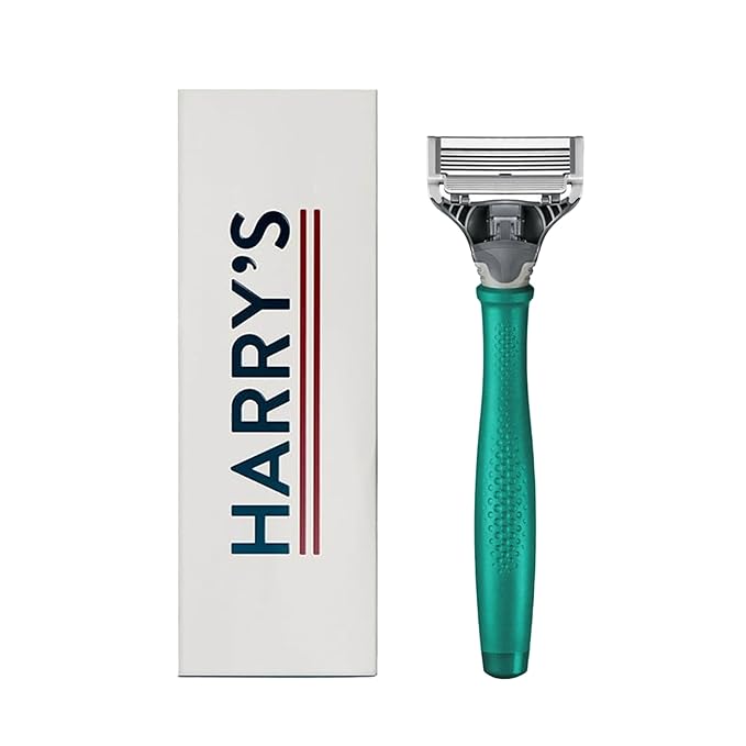 Harry's Original Razor for Men - Razor Handle and Blade Cartridge- German Engineered Blades- Tropical Green