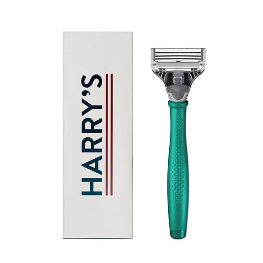 Harry's Original Razor for Men - Razor Handle and Blade Cartridge- German Engineered Blades- Tropical Green
