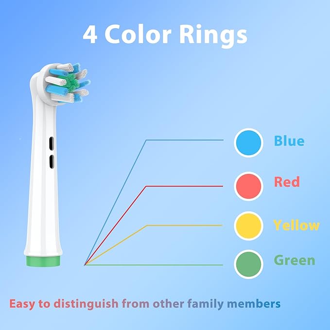 Replacement Heads Compatible with Oral B Braun Pro 100, 500, 1000, Vitality, Smart, Genius, Cross Bristles for Deeper Plaque Removal, Pack of 8 Electric Toothbrush Heads Refills, White