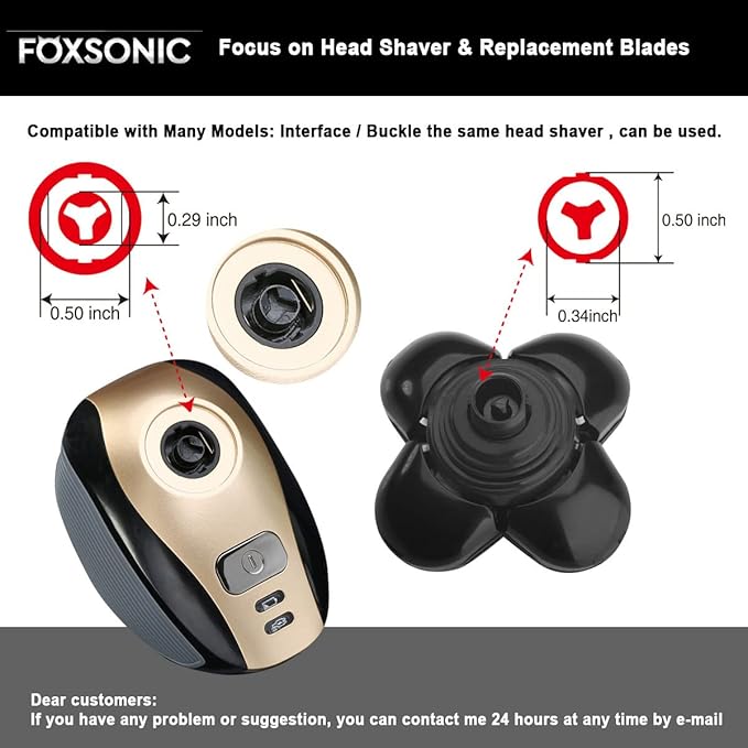 Upgraded 5-Blade Shaver Replacement Heads - Electric Razor Shaver Heads