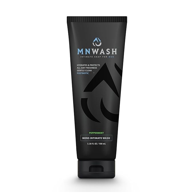 Intimate Wash for Men, 3.38 Fl Oz., Premium Postbiotic PH Balanced Groin Wash, All Day Freshness, Effective Hydrating Gentle Clean for Private Parts, Natural Men’s Hygiene, POSTBIOTICS