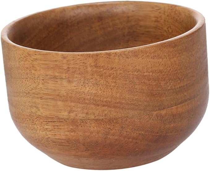 Angoily 3pcs Wooden Shaving Bowl for Men Facial Cleansing Shave Soap Bowl Home Bathroom Accessory