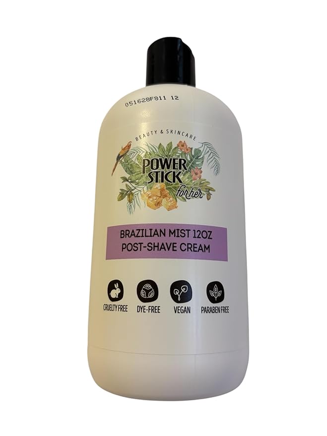 Brazilian Mist Post-Shave Cream, Vegan, Cruelty-Free, Paraben-Free Formula with Pistachio and Salted Caramel, 12 Fl Oz
