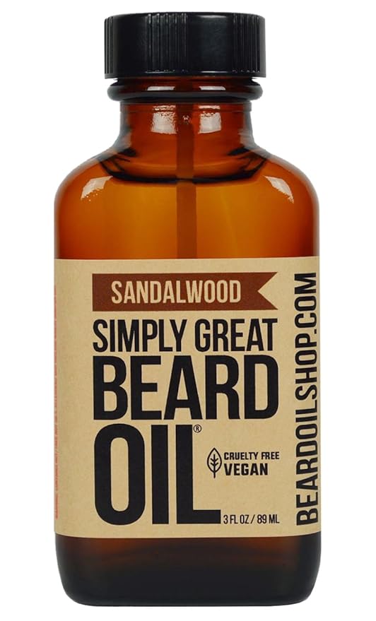 SANDALWOOD Scented - Holiday Gifts - Stocking Stuffers - Beard Conditioner 3 Oz Easy Applicator - Natural - Vegan and Cruelty Free Care for Beards - Gifts for Men with Beards