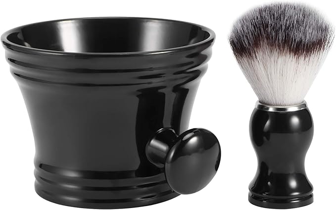 Shaving Soap Bowl Barber Set Luxurious Quality for Men's Shaving Gift Home Barber Shop Storage ABS Nylon Material