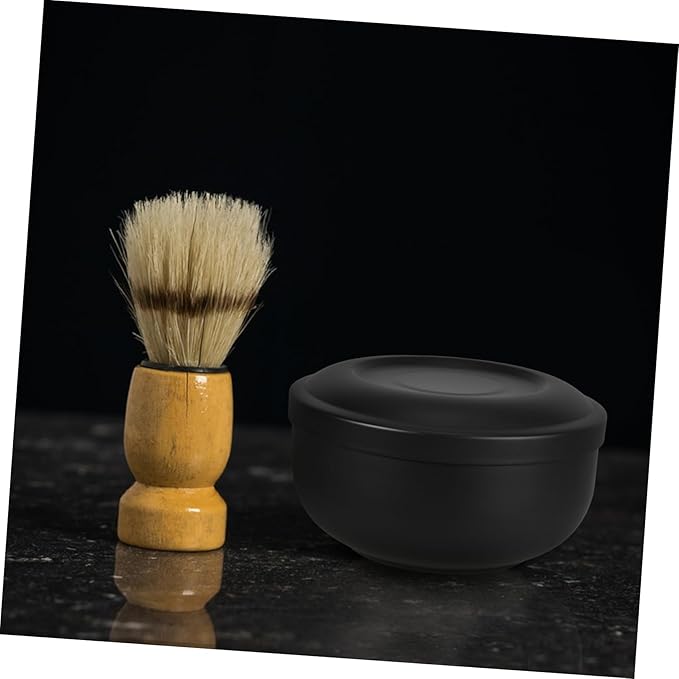 Zerodeko Stainless Steel Shaving Soap Bowl Lid Portable Shaving Accessory for Men Moisture Retaining Design Tool for Home and Travel