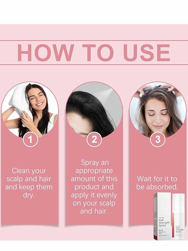 Advanced Hair Growth Oil Spray, Non-Greasy Natural Stronger and Hair Thickening Spray, Ideal for Dry Scalp - For Hair (3 Pcs)