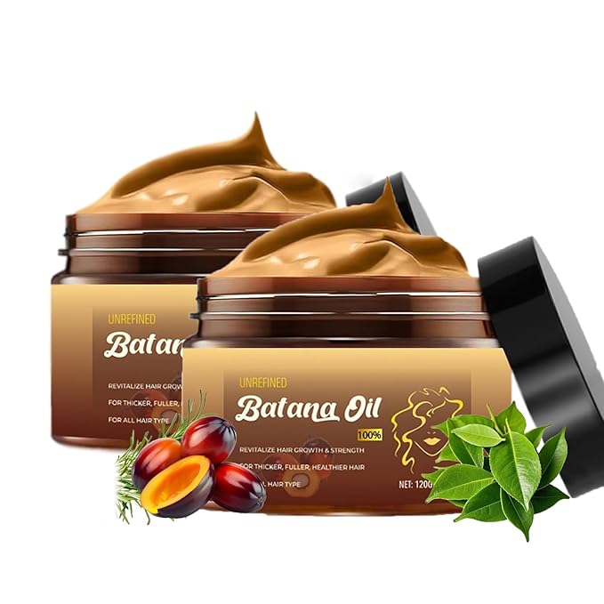 Botana Oil Hair Growth, Raw Batana Paste,Hair Mask from Honduras, Nourishes Damaged Hair, Prevents Hair Loss (2pcs)