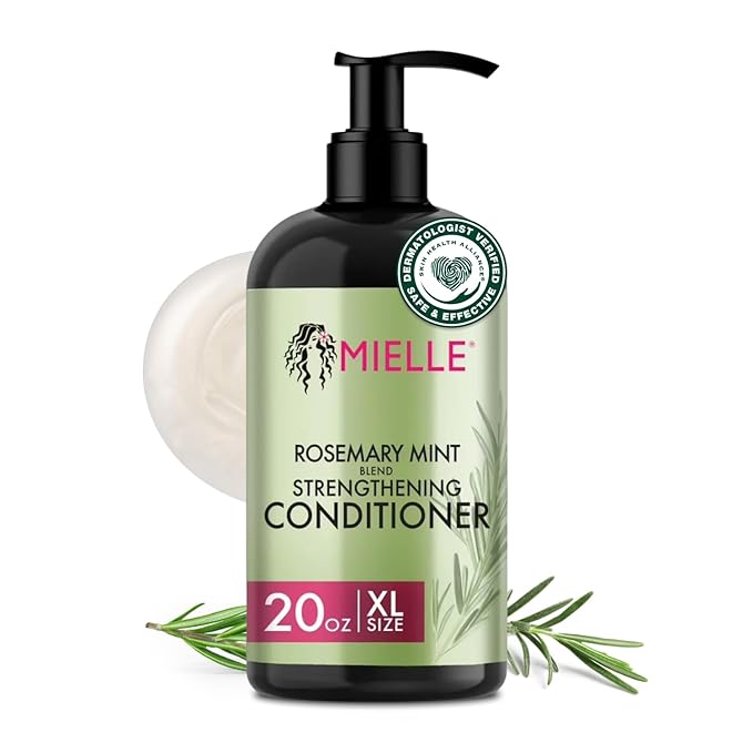 Mielle Organics Rosemary Mint Strengthening Hair Conditioner for Women & Men - Biotin Infused Detangling & Hydrating Conditioner to Increase Manageability & Support Longer, Healthier Strands, 20 oz