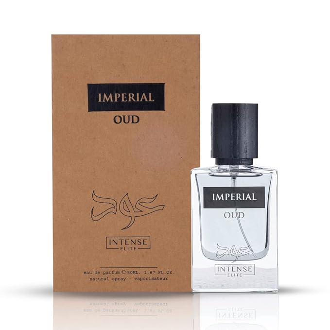INTENSE ELITE Imperial Oud Eau De Parfum Men 50ML (1.67 OZ) Arabian Perfume For Men With Pepper, Rosewood & Cardamom Notes Long Lasting Perfume