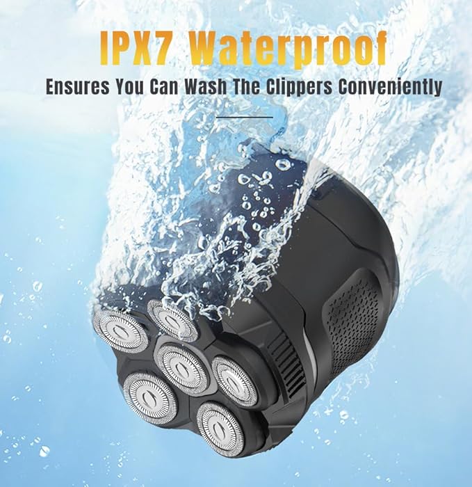 Head Shavers for Bald Men, Body Hair Trimmer for Men Manscape Groin and Ball Trimmer,2 in1 Body and Head Shaver Grooming Kit,IPX7 (A, B)