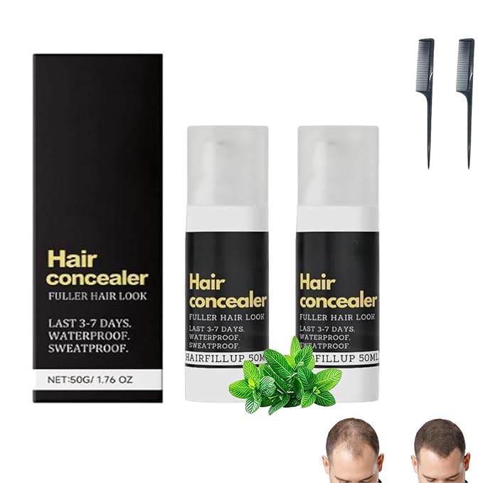 Hair Concealer, Sweat-proof Hair Filling Cream for Men and Women, Hairline Powder for Thinning Hair, Root Cover Up Spray for Instant Hair Shading (2Pcs)