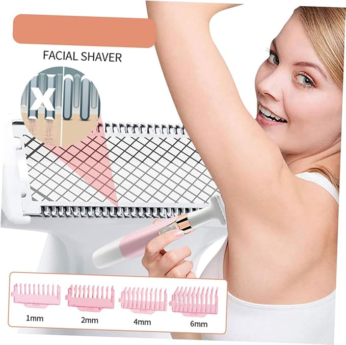 FOMIYES Rechargeable Hair Cutter Shaver for Women Multifunctional Trimmer and Eyebrow Washable Electric Depilator for Facial Hair Removal