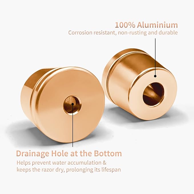 Bambaw Rose Gold Safety Razor Stand | Razor Holder Shave Stand | Shaver Holder Stand does not fit all Safety Razors | Double Edge Razor Stand