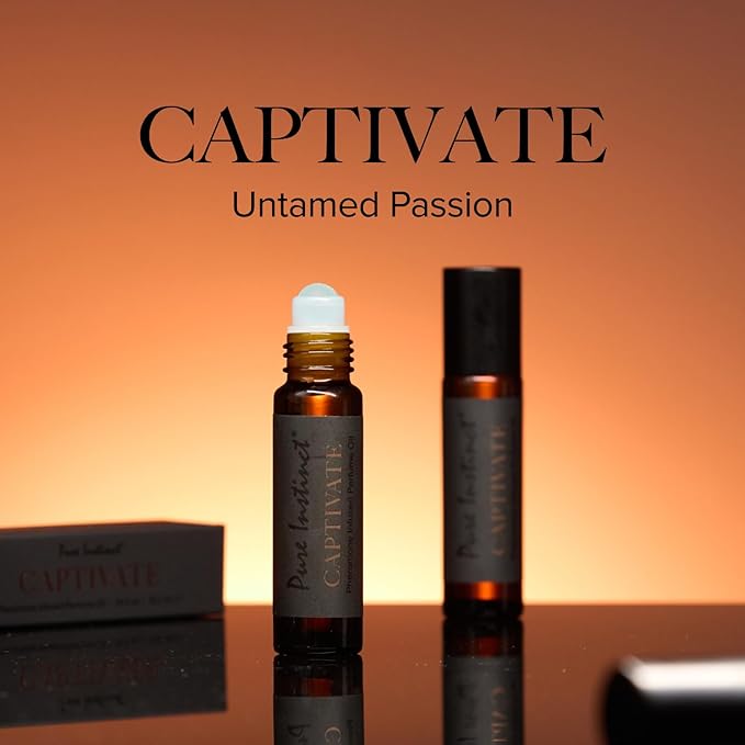 Pure Instinct CAPTIVATE The Original Pheromone Infused Essential Oil Perfume Cologne - Men's Collection - TSA Ready (Roll On Bottle 0.34 Fl. Oz./10.2mL)