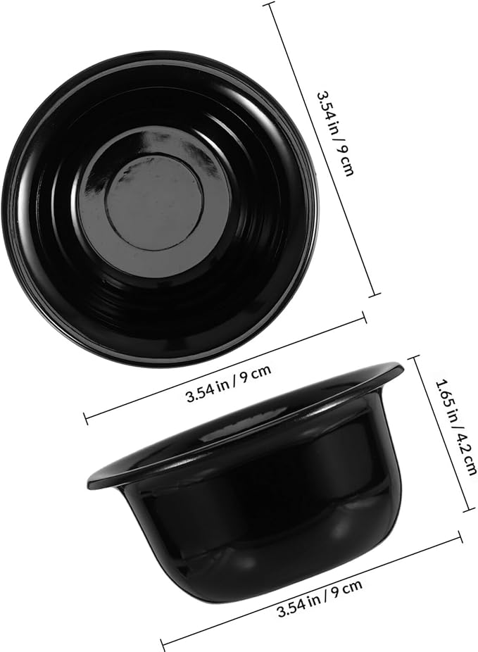 UPKOCH Men’s Black Plastic Shaving Soap Bowl Reusable Shave Cream Container for Foam Lathering with Brush Suitable for Daily Grooming