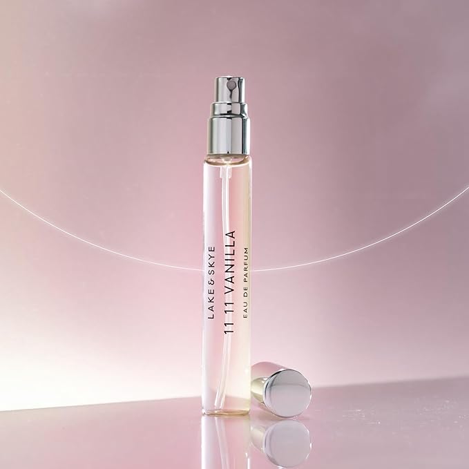 Lake & Skye 11 11 Vanilla Eau de Parfum Travel Spray 15mL - Vanilla, Cashmere, Dreamy, Crème, Skin Musk, Clean, Vegan, Paraben-Free, Cruelty-Free