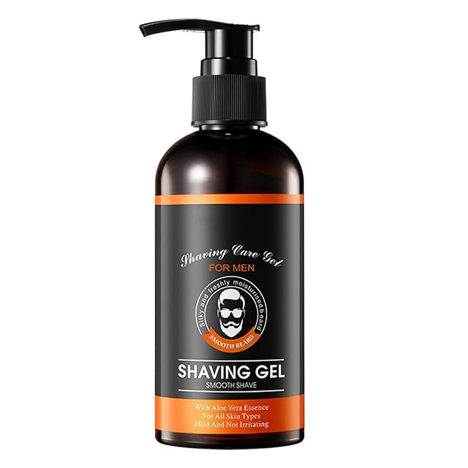 iiniim Men‘s Moisturizing Shaving Cream,210ml Can – Beard Softener Gel for Close Shave,Ideal for Sensitive Skin Daily Use Black One Size