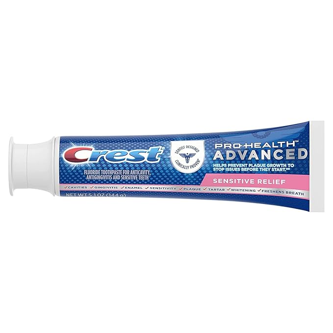 Crest Pro-Health Advanced Toothpaste, Sensitive & Enamel Shield | 5.1 Ounce | Pack of 2