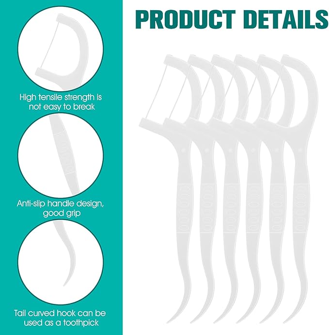 WLLHYF Portable Dental Floss Case Automatic Dental Floss Pick Organizer Case Travel Flosser Dispenser Storage Case Refillable Holder Boxes with 10 Floss Picks for Teeth Cleaning