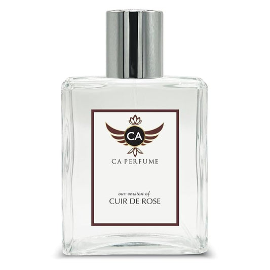 CA Perfume Impression of Cuir de Rose For Unisex Leather Fragrance Long Lasting Perfume Eau De Parfum 3.4 Fl Oz 100ml