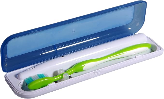 Pursonic Portable UV Toothbrush Sanitizer Case - Travel Toothbrush Sanitizer and Holder - For Electric and Manual Brush Heads with UV Light & Auto Shut Off Timer