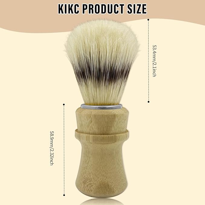 Hand Crafted Pure Boar Bristle Shaving Brush for Wet Shave, Comfortable Bamboo Handle, Shaving Brushes for Men,Soft Bristle, Best Gift for Bearded Man
