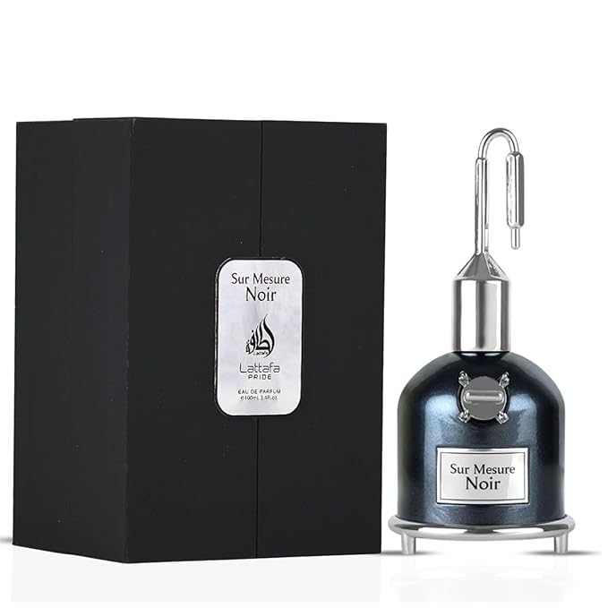 Lattafa Pride Sur Mesure Noir Eau de Parfum for Men - 100ml (3.4 oz) | Dark, Spicy & Woody Cologne | Intense, Long-Lasting Masculine Scent