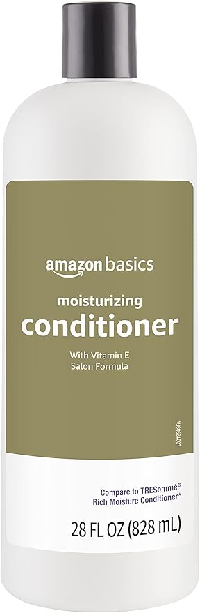 Amazon Basics Moisture Rich Conditioner for Dry and Damaged Hair, Nourishing, Softens, with Vitamin E, 28 Fluid Ounce