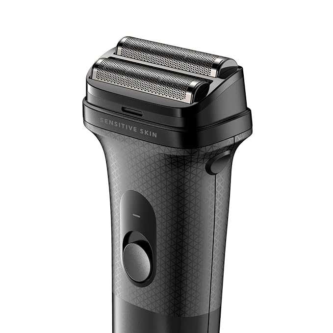 Andis 17480 Inform Lithium-Ion Electric Foil Shaver with Sensitive Skin Foil Head, Rechargeable, 10,000 SPM, Includes Blade Brush, Black