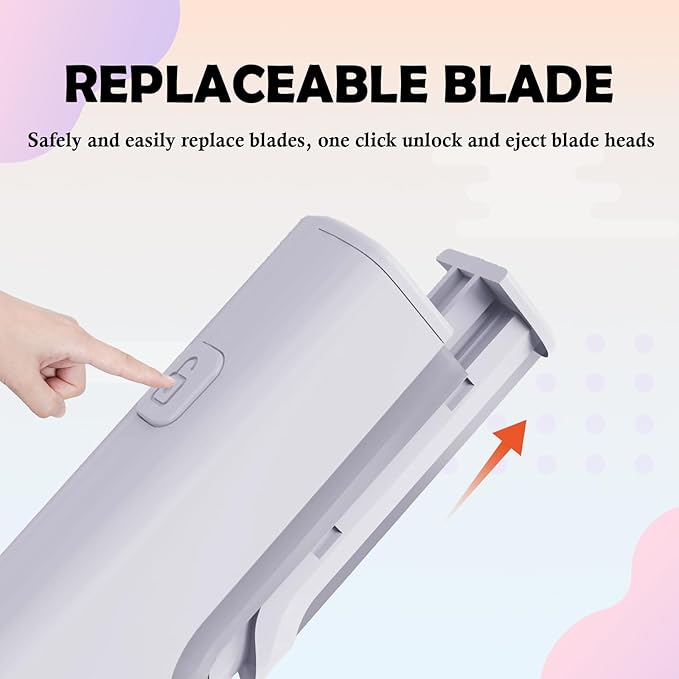 Rechargeable Sonic Dermaplane Razor for Women Face, 2-in-1 Painless Facial Hair Removal & Exfoliation Tool with 5 Japanese Medical-Grade Steel Replacement Blades, Smooth & Safe, Portable Beauty Devic