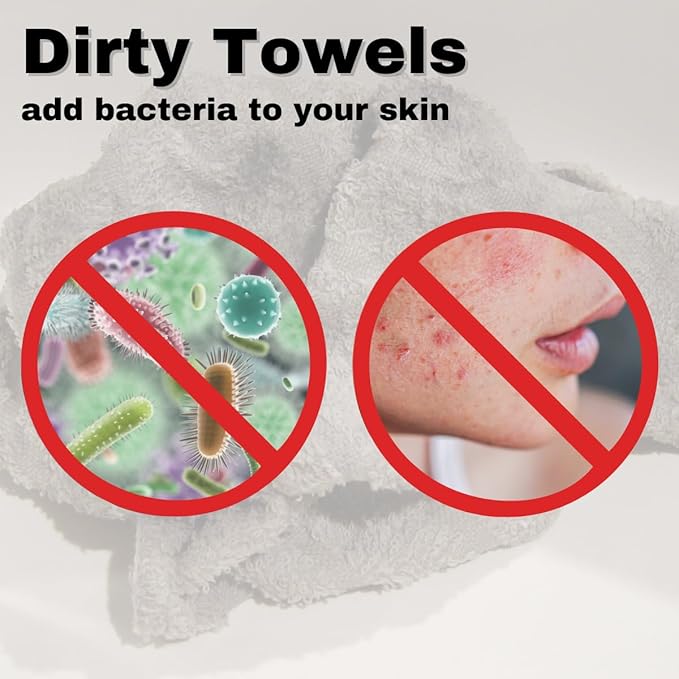 50 Pack Large Disposable Face Towels, Facial Wipes, Super Soft and Thick Shaving Face Towels XL, Daily Makeup Remover Tissues, Dry Clean Cloths for Sensitive Skin, 10"×12"
