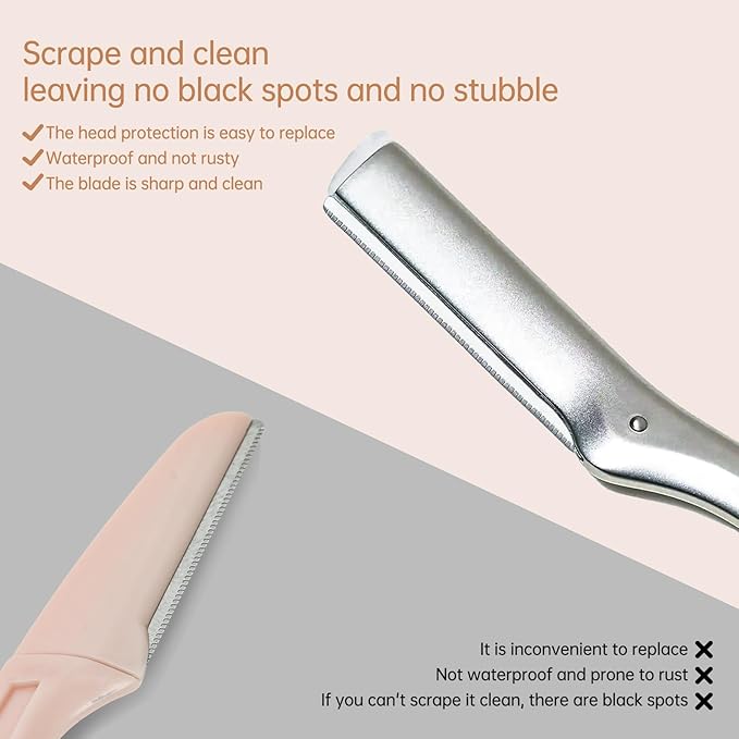 Compatible with Tweezerman facial razor refills, (Pack of 30).