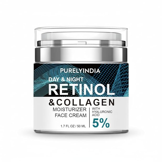 Retinol Cream for Face – Anti-Aging Moisturizer to Reduce Wrinkles & Fine Lines – Hydrating Retinol Night & Day Cream for Smooth, Firm Skin